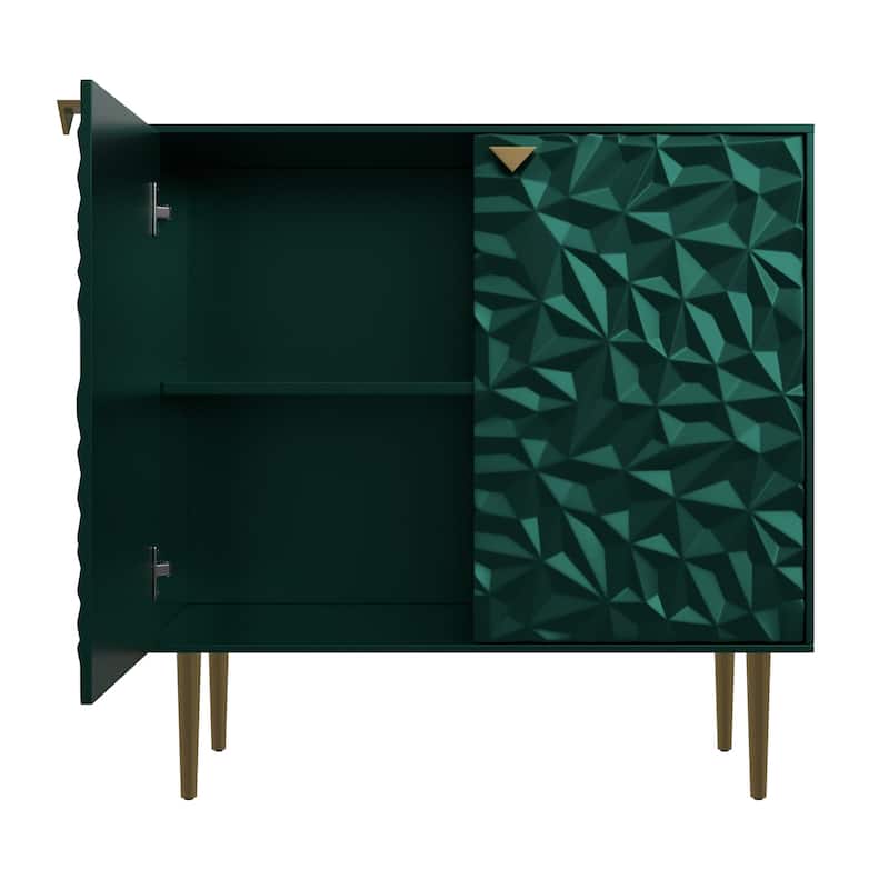 2 Door White Locker Accent Cabinet