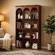 preview thumbnail 16 of 21, 70.9" Tall Arched Bookcase for Living Room, 5-Tier Freestanding Wooden Bookshelf, Mid-Century Modern Library Book Shelving Unit