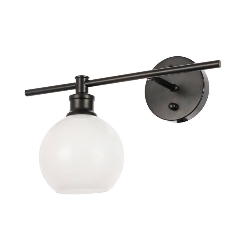 Collins 1-Light Glass Left Wall Sconce - 14.7/9.8 - 14.7/9.8
