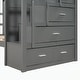preview thumbnail 35 of 51, Hardwood Twin Over Twin Bunk Bed with Trundle and Staircase