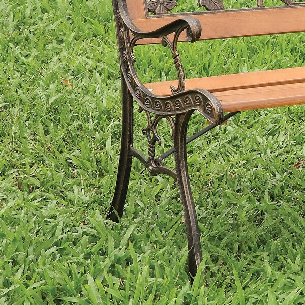 Solid oak garden sale bench