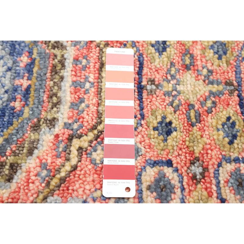 ECARPETGALLERY Hand-knotted Mamluk Coral Wool Rug - 2'8 x 7'11