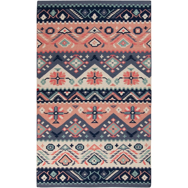 Livabliss Louise Handmade Southwestern Wool Flatweave Area Rug