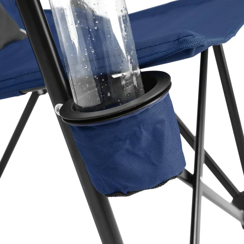High Back Heavy Duty Lawn Chair Support 250LBS, Portable Collapsible Chair with Cup Holder