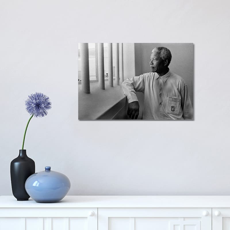 iCanvas "Nelson Mandela Portrait" by Unknown Artist Canvas Print - 12x18x1.5