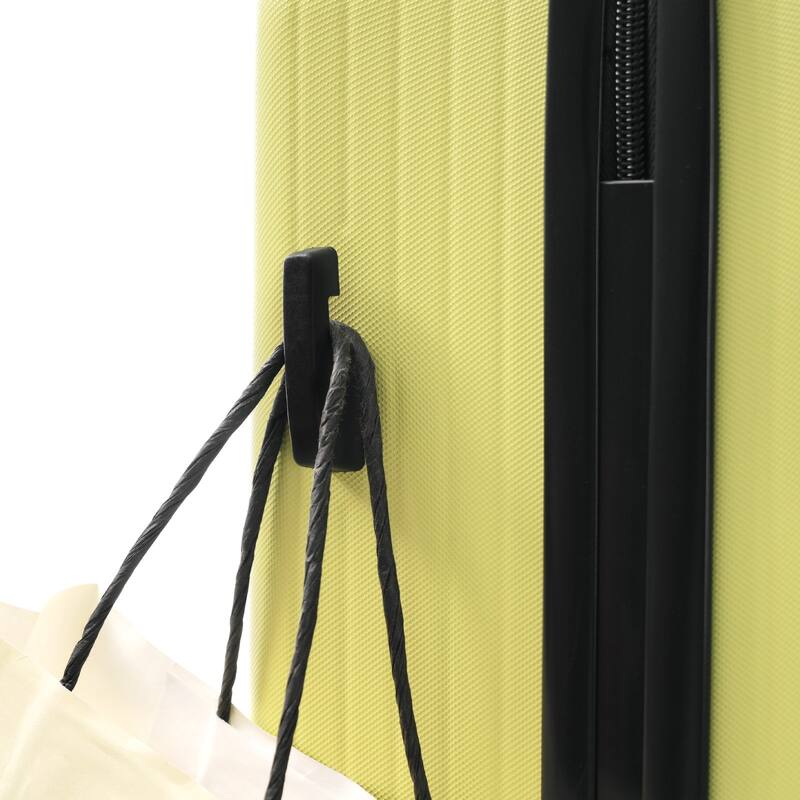 3-Piece, 20, 24, 28-Inch Modern Luggage Sets with Side Hooks and TSA Lock, for Boarding Travel, Tea Green