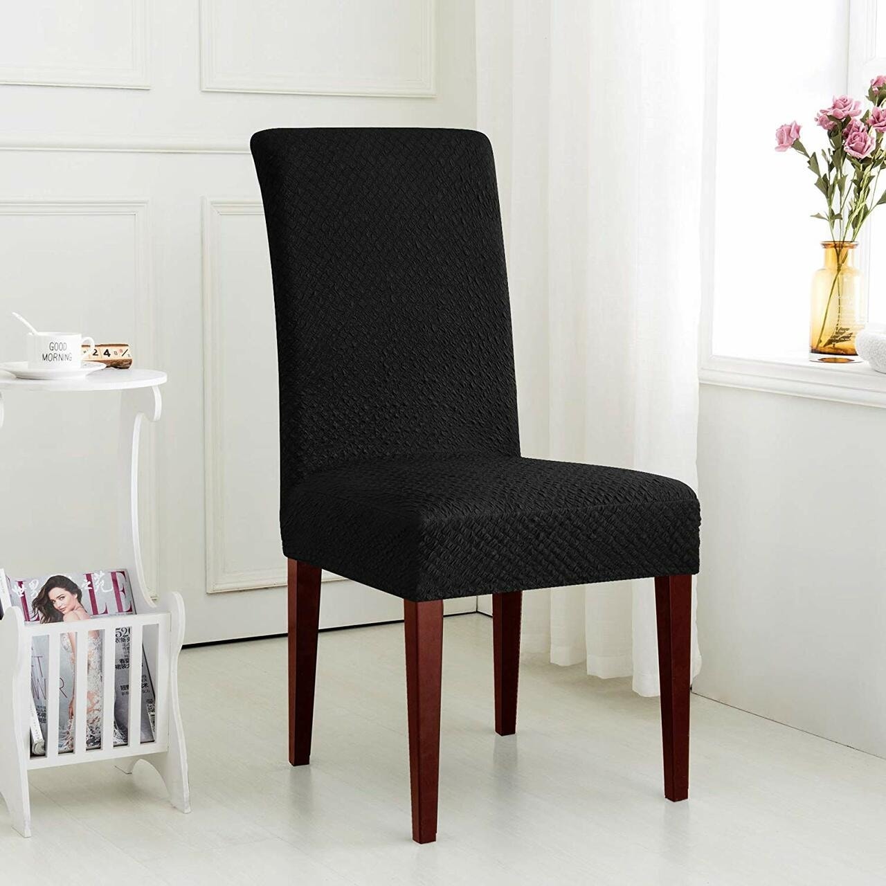Fabric slipcovers on sale for dining chairs