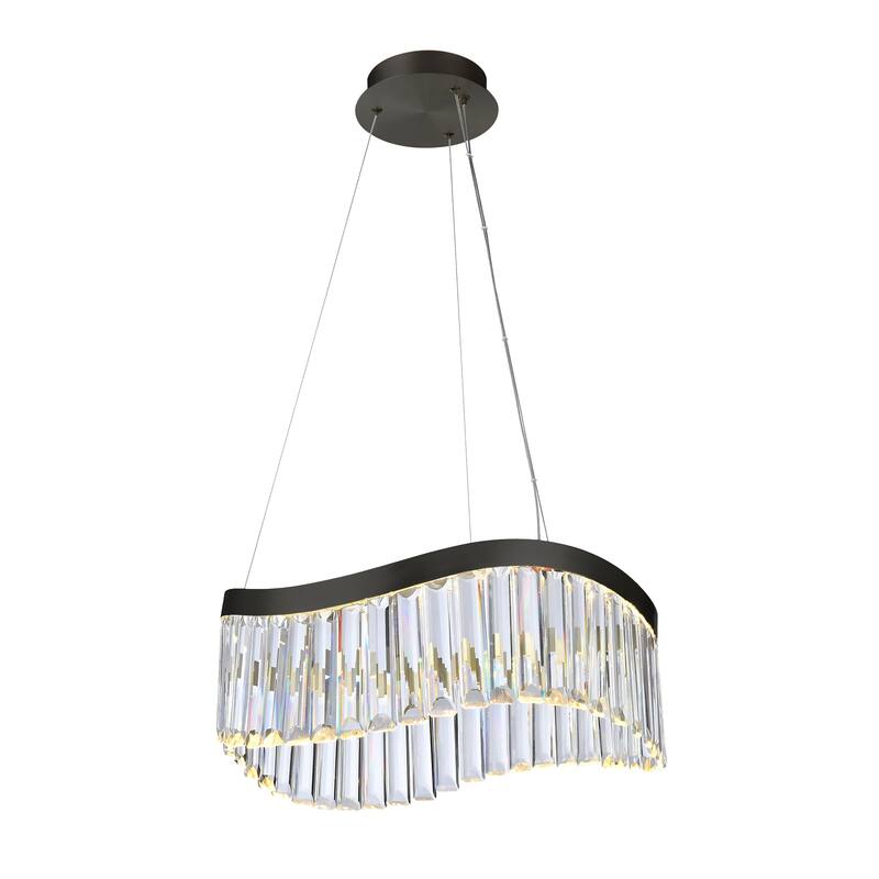 Artcraft Jules - Integrated LED Chandelier - Black - 19.3" Diameter