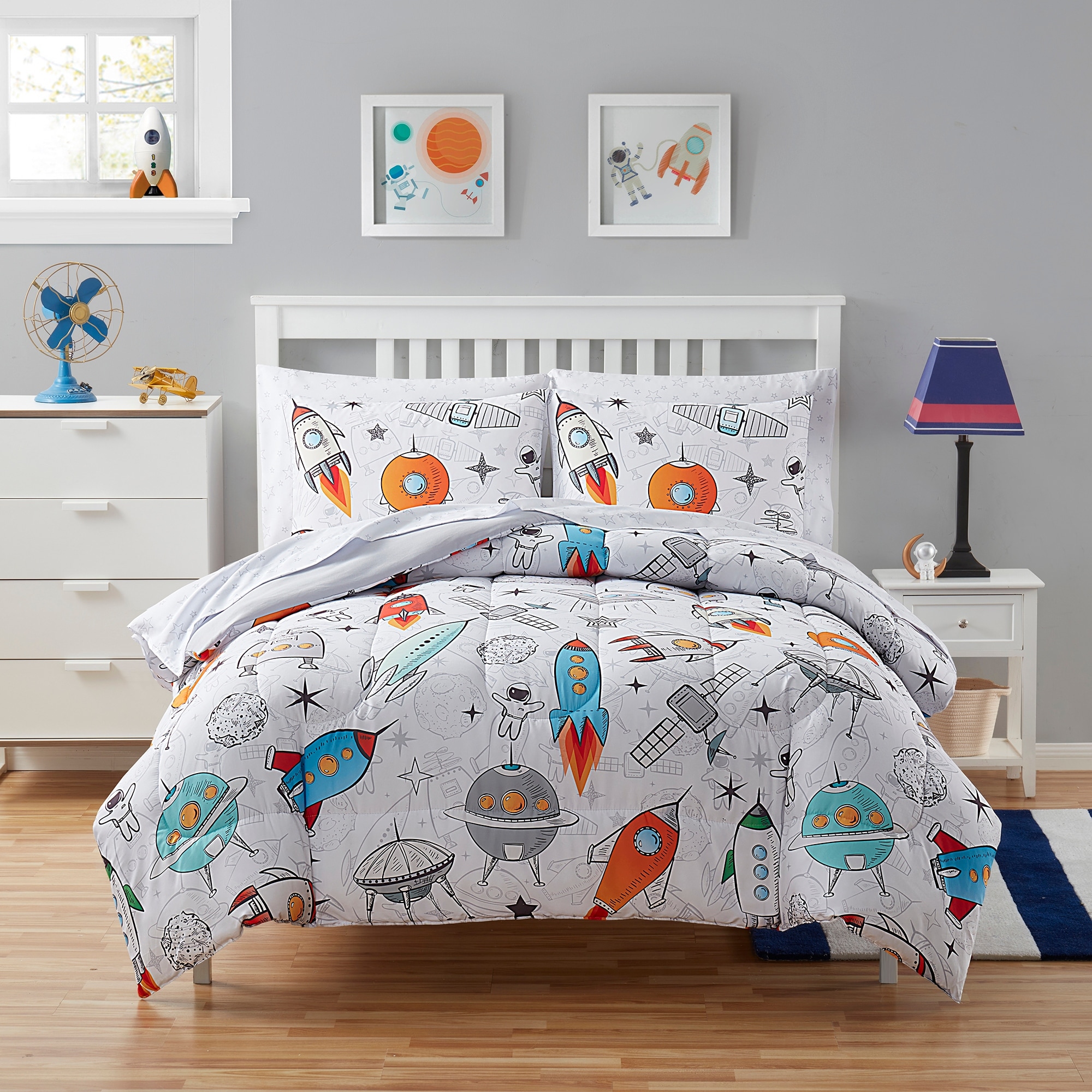 Kids Space BIAB 5 Piece Comforter, Sham & Sheet Set