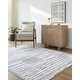 preview thumbnail 1 of 5, Livabliss Andorra Plus Modern & Contemporary Stripe Area Rug Grey/Black - 2' x 2' 11"