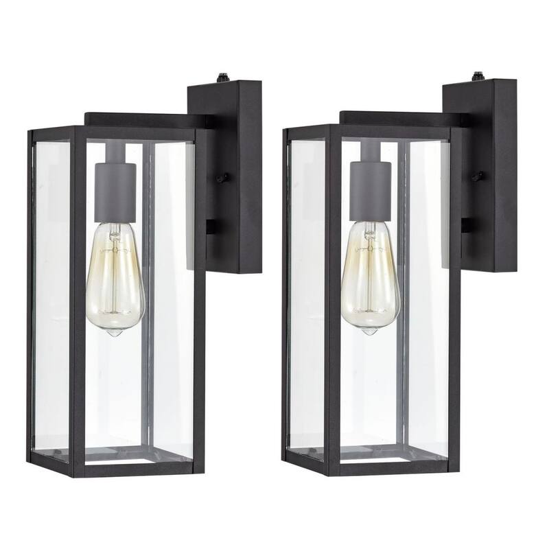Franklin 2 Pack Outdoor Wall Lantern with Dusk to Dawn Sensor