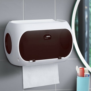 Wall Mounted Self-Adhesive Toilet Paper Holder Rack - 8.7X5.5X5.5" - Bed Bath & Beyond - 36326847