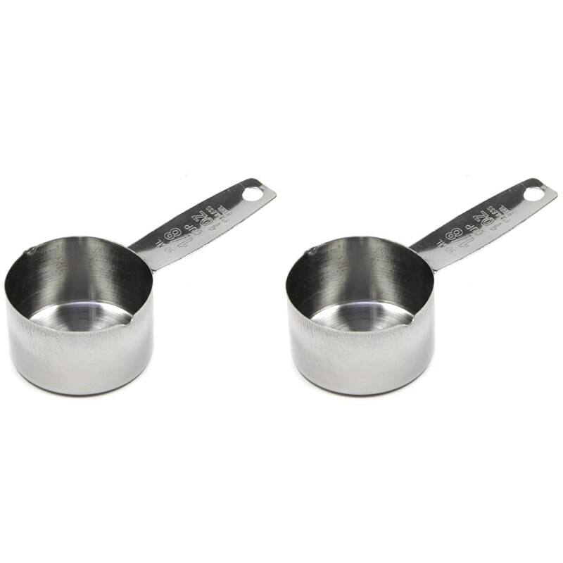 Chef Craft Stainless Steel Coffee Scoop Measurer - 2 Tbsp Measuring Cup - 2 PACK - Silver