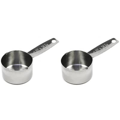 Chef Craft Stainless Steel Coffee Scoop Measurer - 2 Tbsp Measuring Cup - 2 PACK