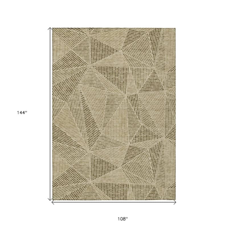 HomeRoots Geometric Transitional Rectangle Outdoor Rug