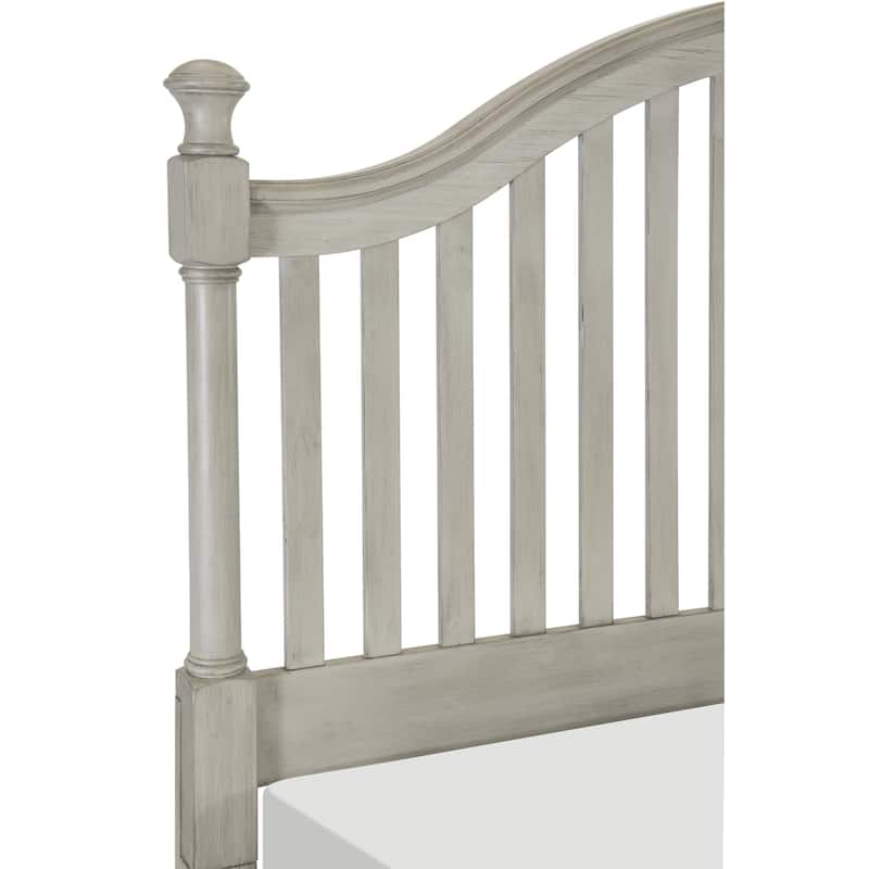 Light Gray Finish 3pc Bedroom Set Bed and Two Nightstands