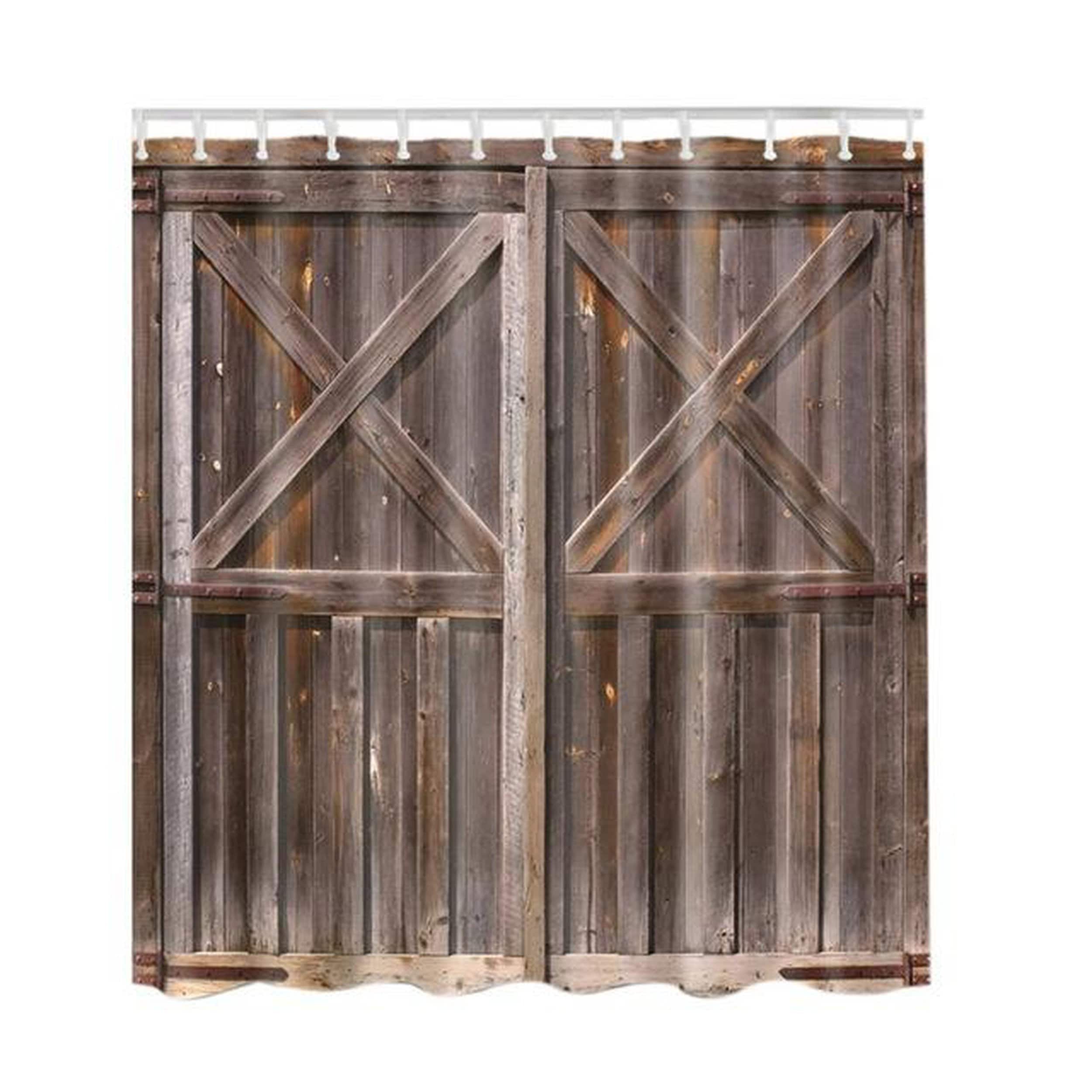 Rustic Shower Curtain Old Wooden Pattern - Bed Bath & Beyond - 25414495