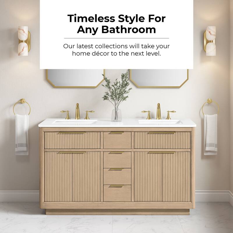 OVE Xander Bathroom Vanity with White Engineered Stone Top