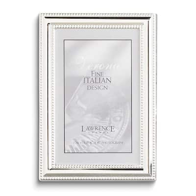 Curata Silver-Plated Double Beaded Edge 4x6 Photo Frame