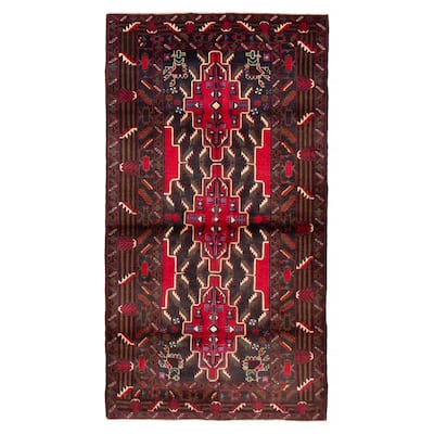 Teimani Red Rug 3'7" x 6'9" - 3'7 x 6'9