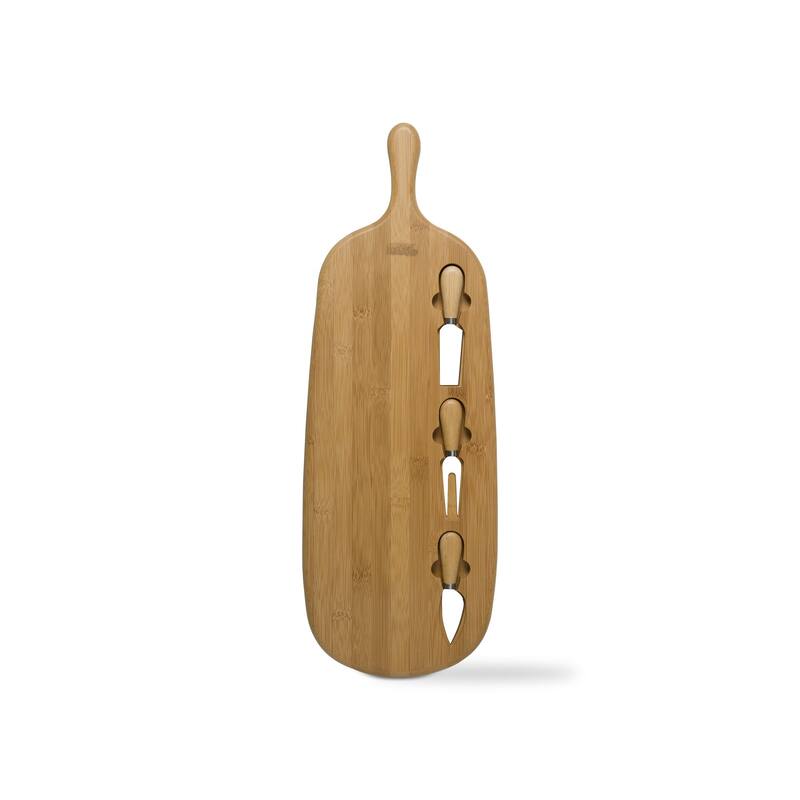 Cheeseboard And Utensils Set Bamboo Cutting Board