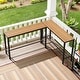 preview thumbnail 24 of 131, Crestlive Products Patio Outdoor Rectangle Bar Table Combinable Pub Table 55.12 inches long - Brown - 2PC