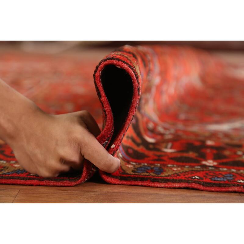 Hand Knotted Oriental 100% Wool Carpet Traditional Medallion Oranges & Rust Heriz Area Rug - 12' 10'' X 9' 2''