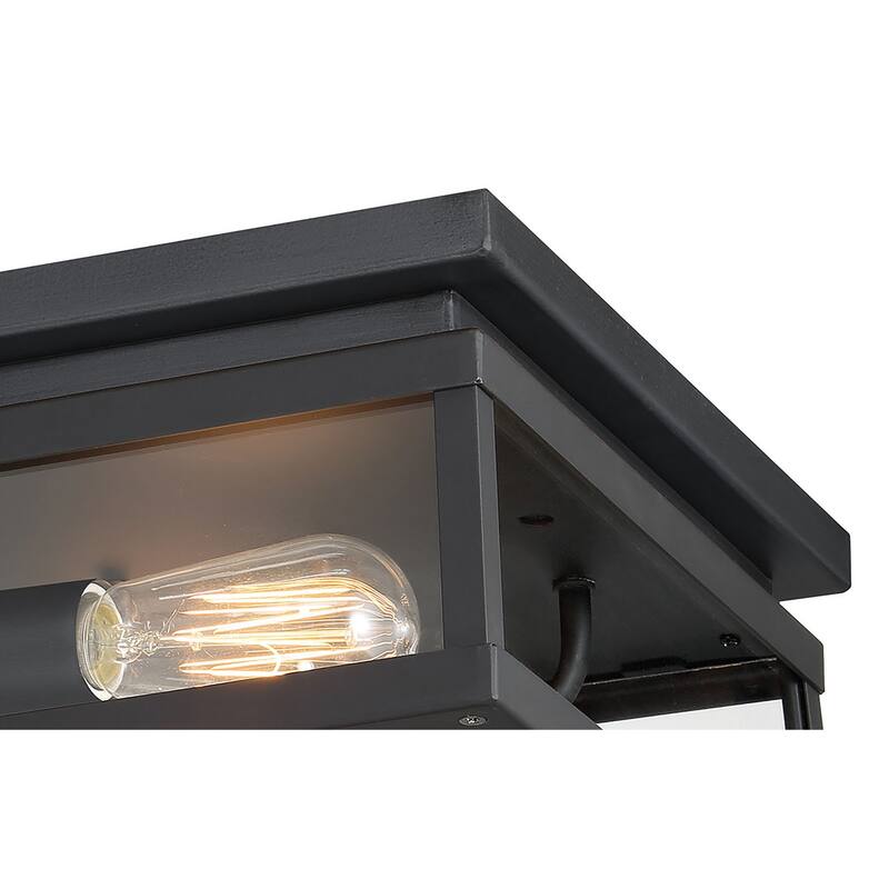 The Great Outdoors 73217 Isla Vista 2 Light 12" Wide Flush Mount