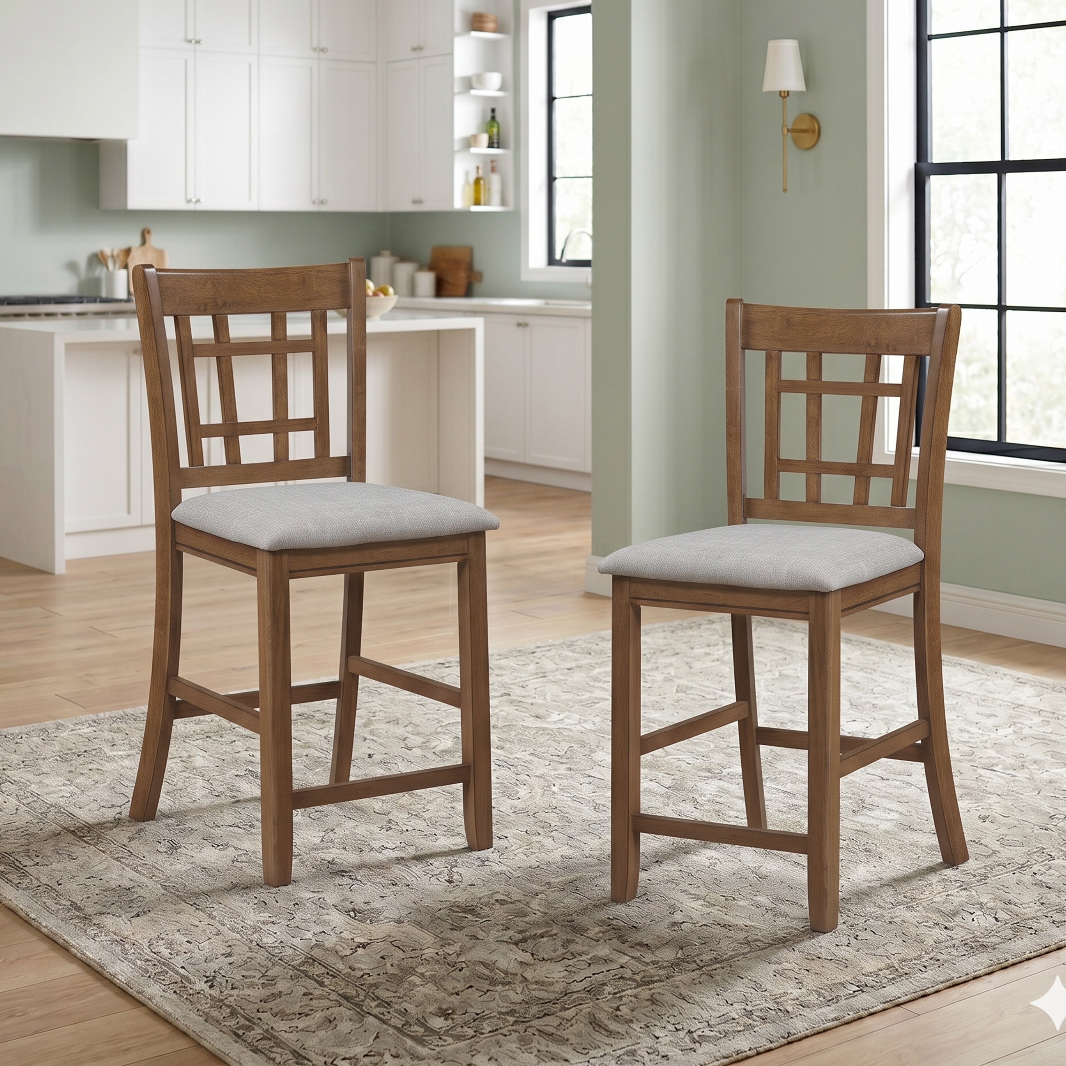 Diya 18" Textured Fabric Counter Height Dining Chair