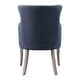 preview thumbnail 6 of 6, Uttermost Yareena 24-1/2" Wide Wood Framed Linen Wingback Chair - Denim Blue