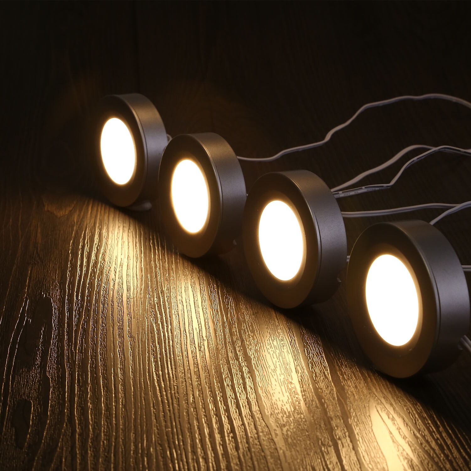 Shop Silver Colored Led Puck Lights Under Cabinet Lighting Kit