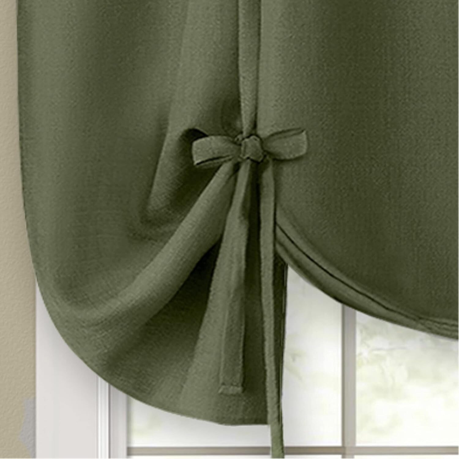 Darcy Window Curtain Tie Up Shade - 58x63-image