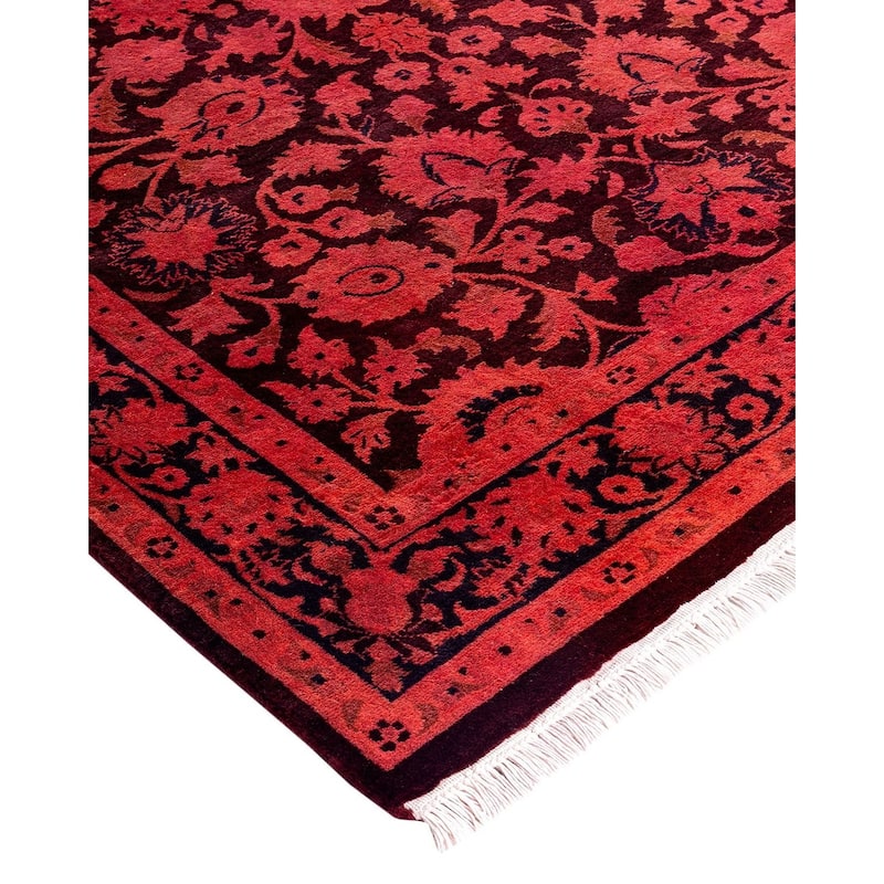 Contemporary Overdyed Wool Hand Knotted Area Rug - 3' 3" x 5' 4"
