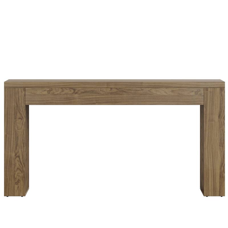 59" Farmhouse Console Table with Vertical Slat Legs for Hallway