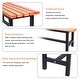preview thumbnail 14 of 14, Outdoor Anticorrosive Wood Bench With Black Iron Legs