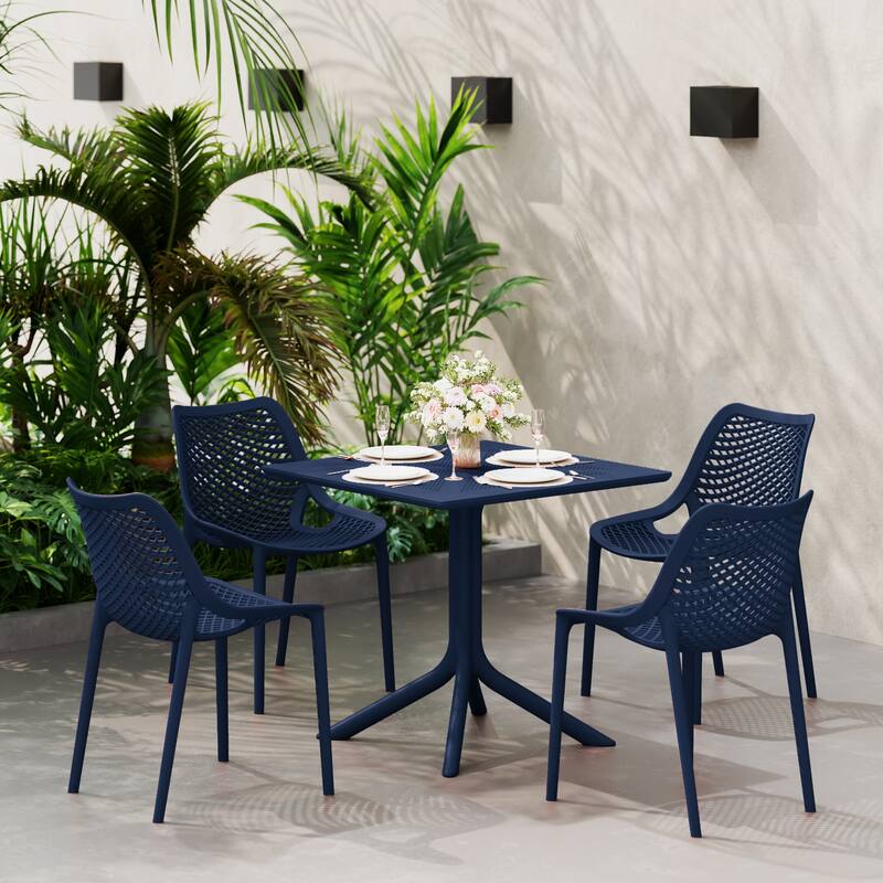 Frond and Form 31.5" Outdoor Square Dining Table