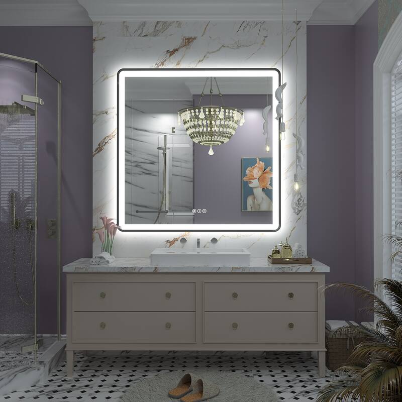UL Certified Front & Back LED Anti-Fog Tempered Glass Framed Bathroom/Vanity Mirror 3-Year Warranty