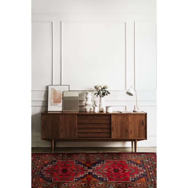 Teimani Red Rug 3'10" x 6'7" - 3'10 x 6'7