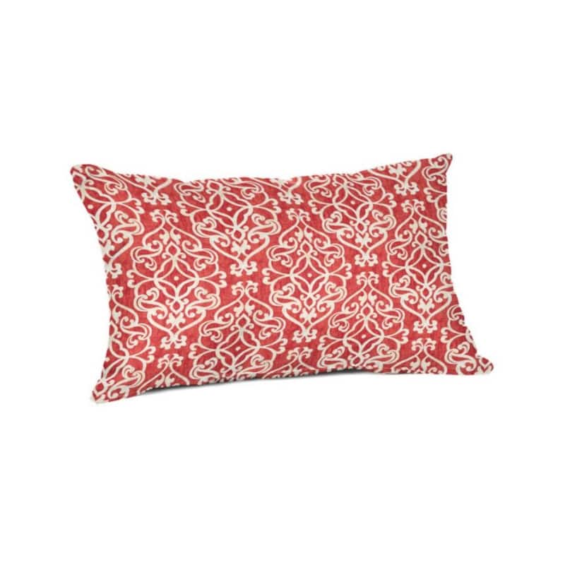Casual Cushion Medallion 1 Piece Indoor/Outdoor Square Throw Pillow, 18"W x 18"L - 19"W x 12"L - Gondola Lattice Salmon