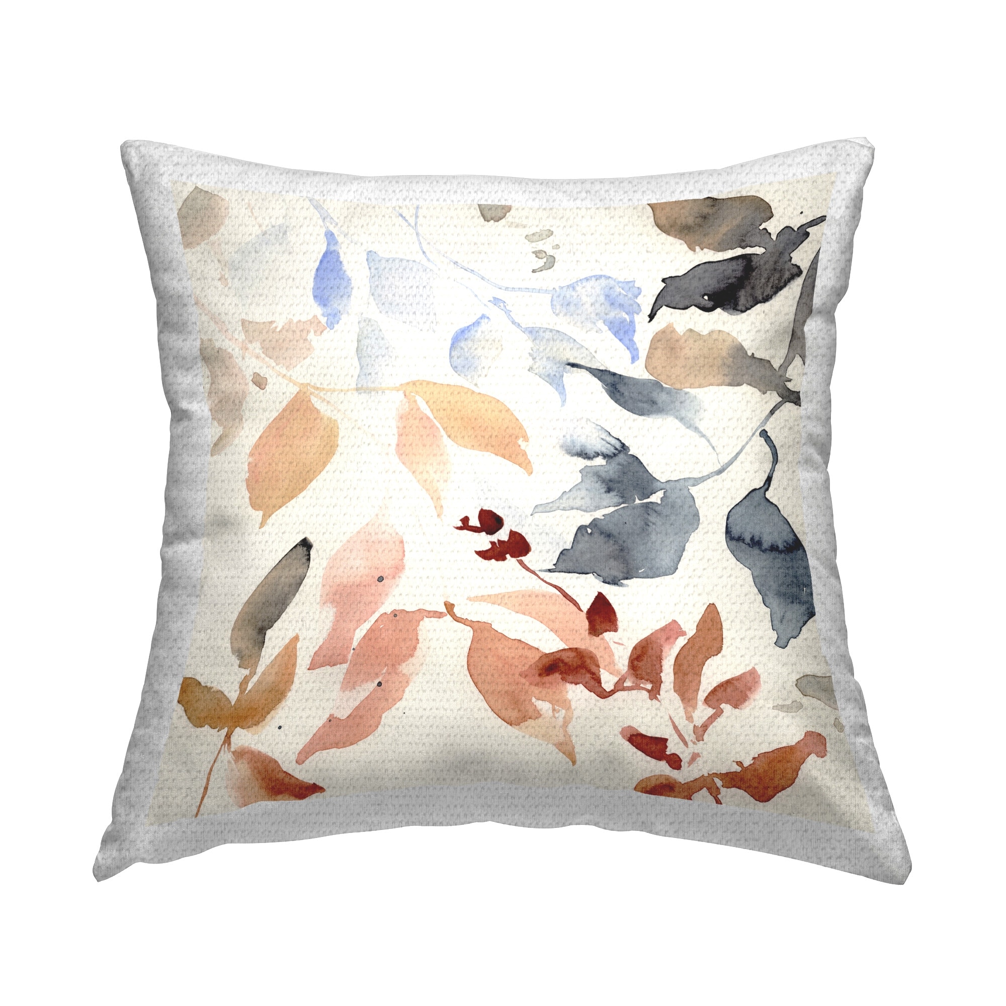Stupell Neutral Harvest Leaves Printed Outdoor Throw Pillow Design by Victoria Barnes
