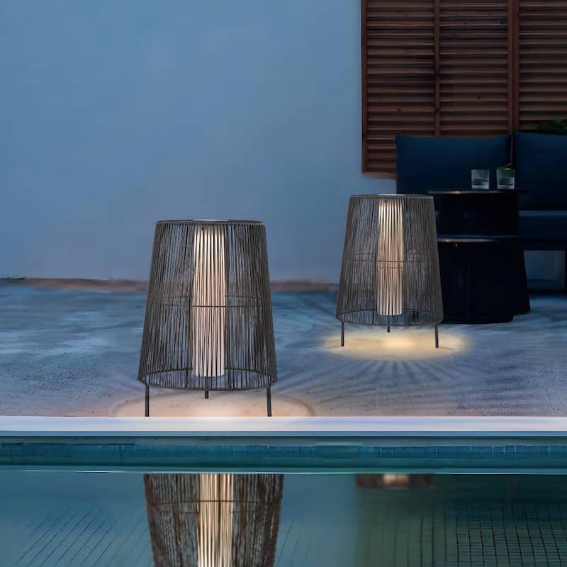2 Pack Solar Outdoor LED Light Floor Lamp