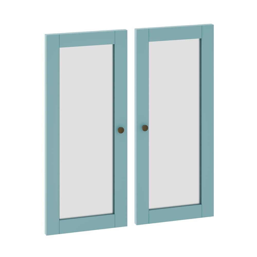 Palace Imports 100% Solid Wood Modular Kitchen Pantry Double Door Kit - Set of 2