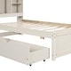 preview thumbnail 43 of 41, Twin Size Platform Bed Heavy Duty Wood Platform Bed with Bookcase Headboard and 2 Drawers, Built-in USB Port for Bedroom