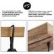 Zarbel Modern Farmhouse Chandelier Rustic 3-light Island Lights Faux Wood Accents with Bottle Glass - L25"x W 5"x H 76"