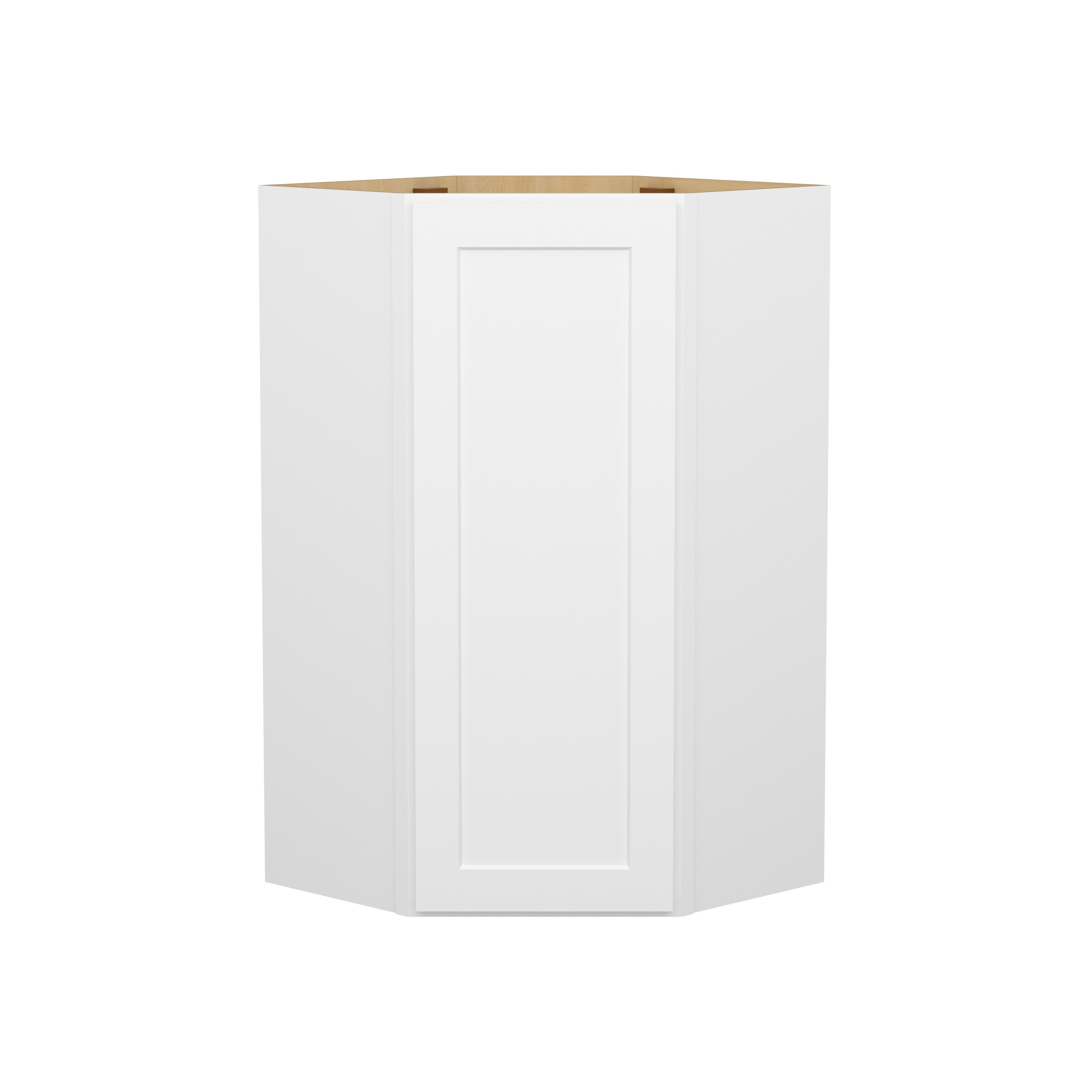 30 in. W x 16 in. D x 72 in. H in White Assemble Floor Diagonal Kitchen Cabinet with 4 Doors for Dining Room