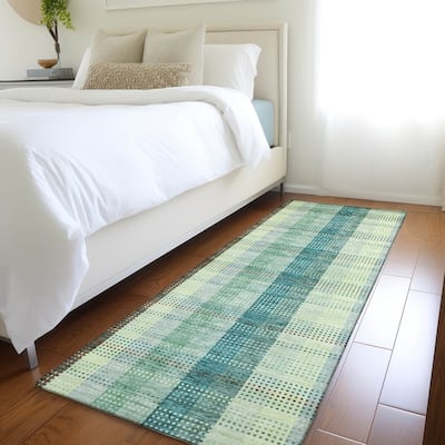 Premium Washable Super Soft Modern Plaid Mayfield Rug