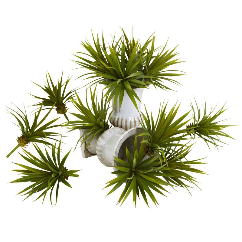 Mini Spiky Succulent Plants Set of 12 - Neo-Classical Home Decor & Artificial Plants - 0.5ft.