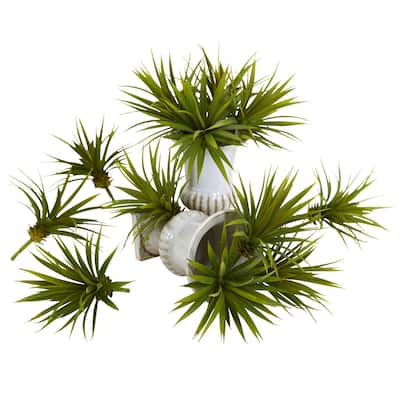 Mini Spiky Succulent Plants Set of 12 - Neo-Classical Home Decor & Artificial Plants - 0.5ft.