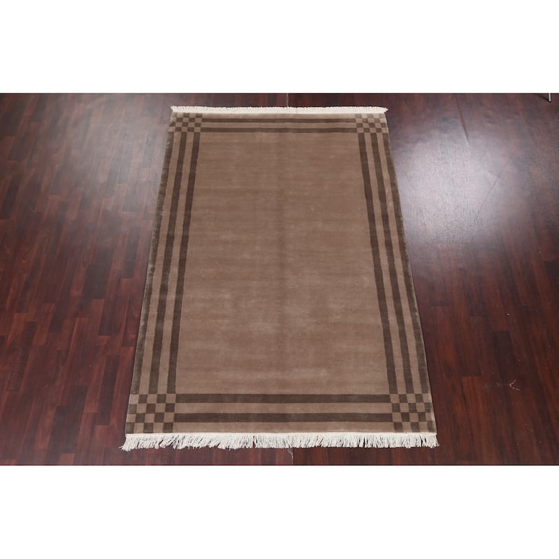 Nepalese Vegetable Dye Oriental Home Decor Area Rug Wool Hand-knotted - 6'2" x 8'9"