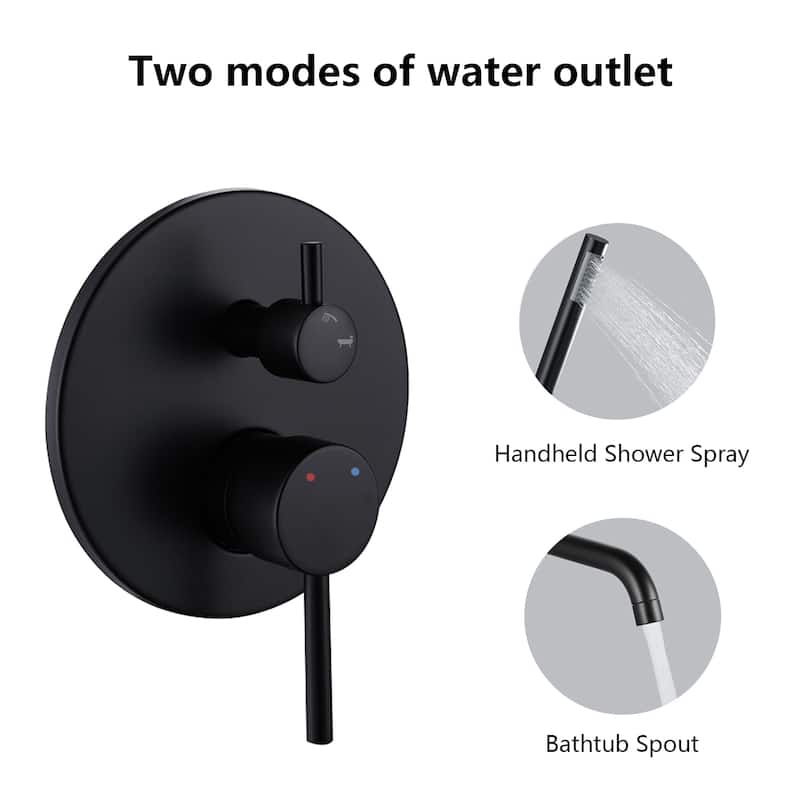 JUSHUA Lead Free Bathtub Faucet with Handshower Tub filler Faucet - 7.28*59
